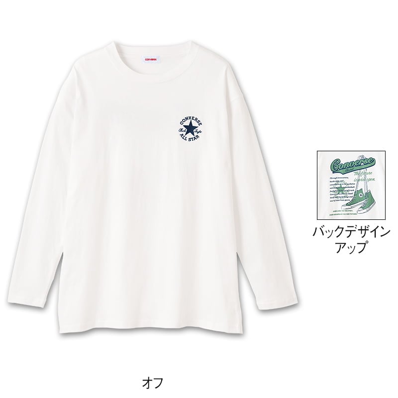 ＜CONVERSE＞ルーズシルエット天竺ロングTシャツ