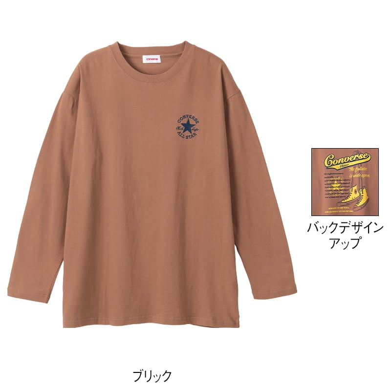 ＜CONVERSE＞ルーズシルエット天竺ロングTシャツ