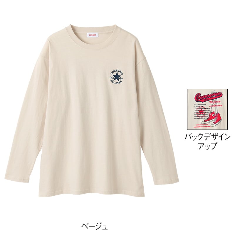 ＜CONVERSE＞ルーズシルエット天竺ロングTシャツ