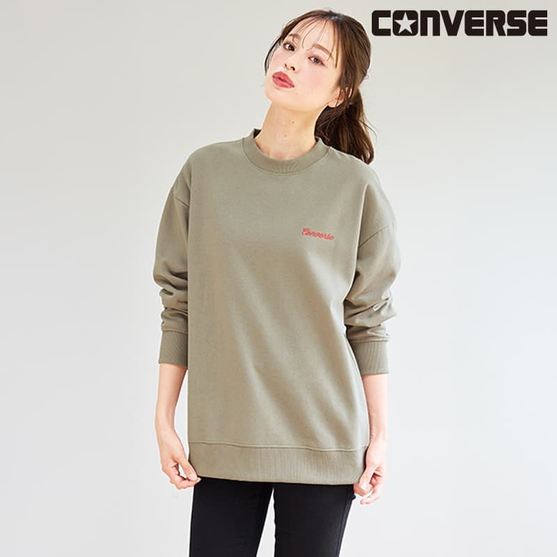 ＜CONVERSE＞裏起毛バックプリントスウェット