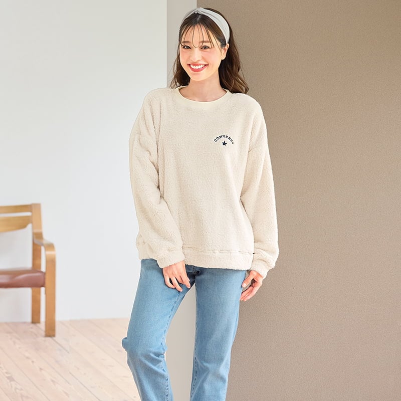 <CONVERSE>両面ボアプルオーバー