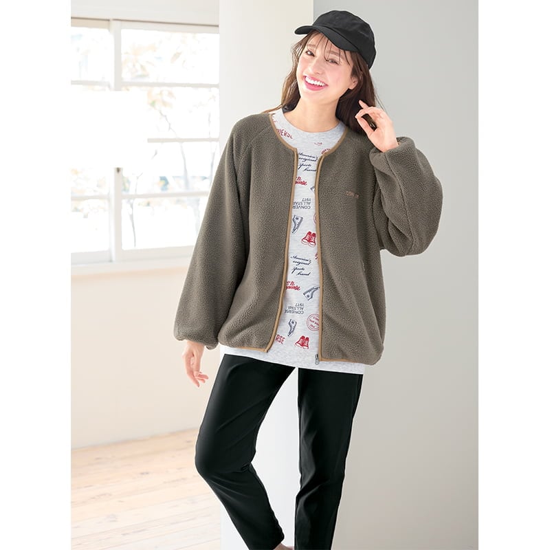 ＜CONVERSE＞裏タフタボアノーカラージャケット