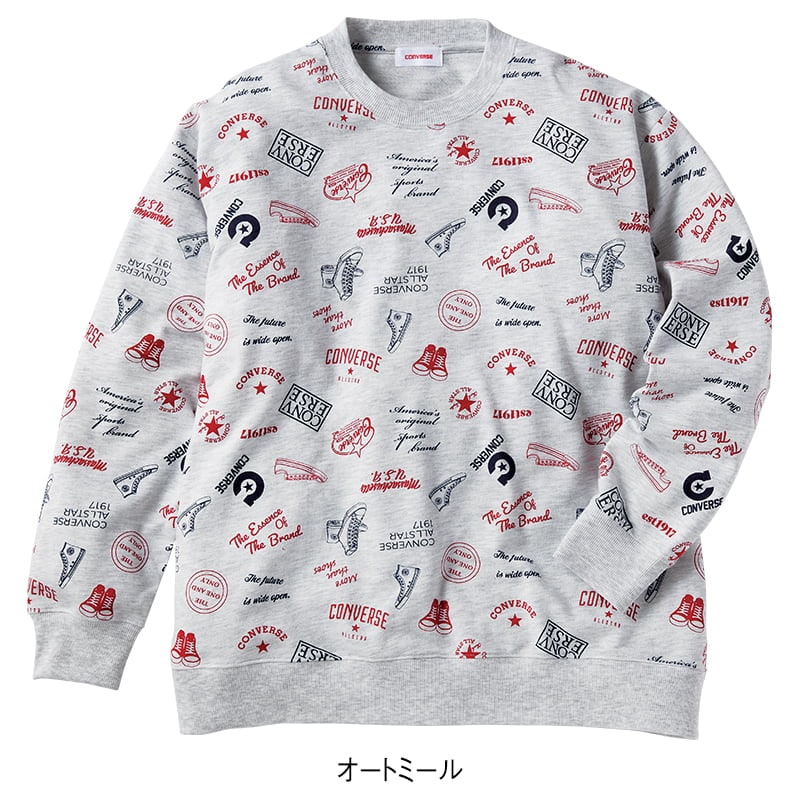 ＜CONVERSE＞ミニ裏毛総柄プリントスウェット