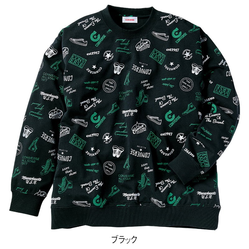 ＜CONVERSE＞ミニ裏毛総柄プリントスウェット