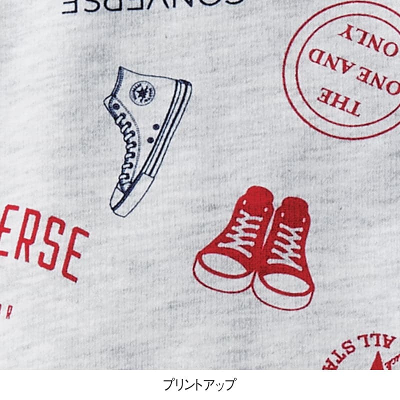 ＜CONVERSE＞ミニ裏毛総柄プリントスウェット