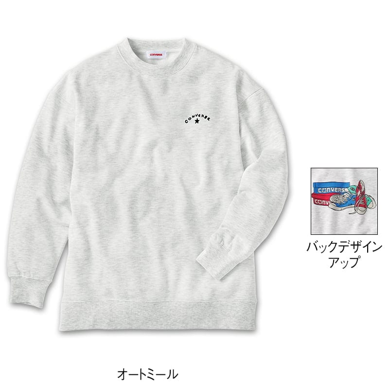 ＜CONVERSE＞裏起毛シューズプリントスウェット