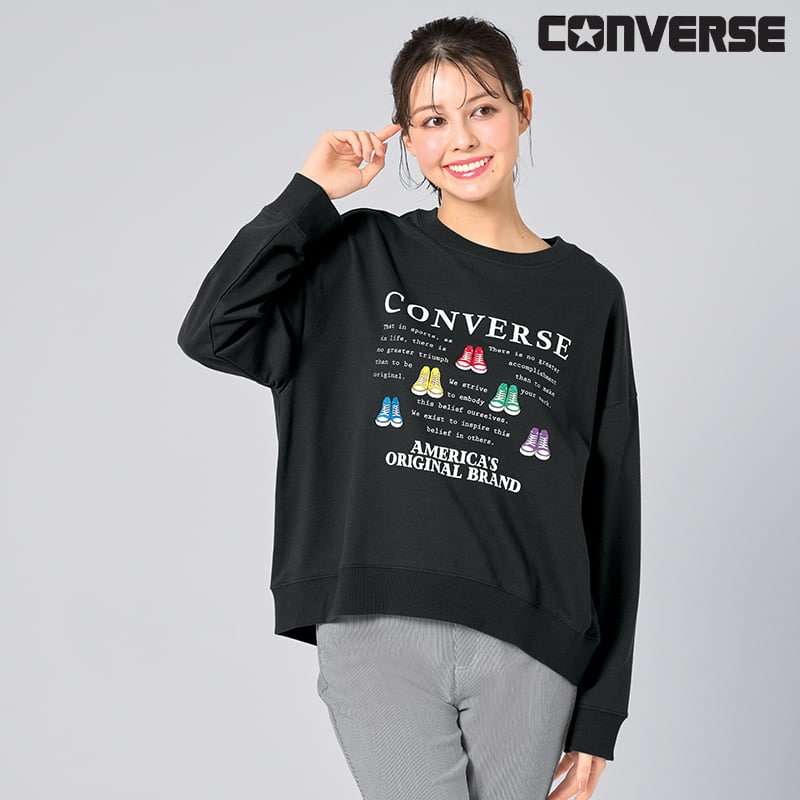 ＜CONVERSE＞ミニ裏毛裾ラウンドスウェット
