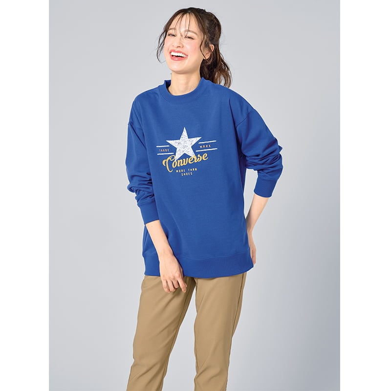＜CONVERSE＞裏起毛スタープリントスウェット