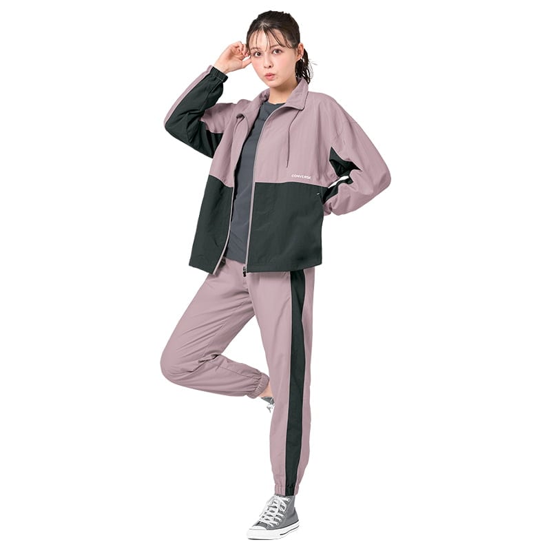 <CONVERSE>ナイロンタスランサイド配色ジョガーパンツ