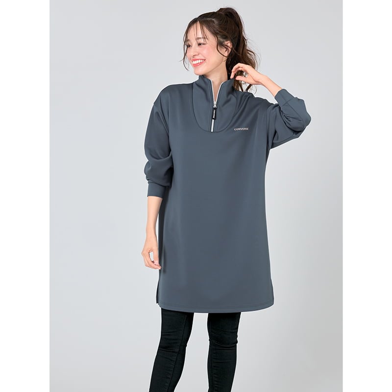 ＜CONVERSE＞テックダンボールハーフZIPチュニック