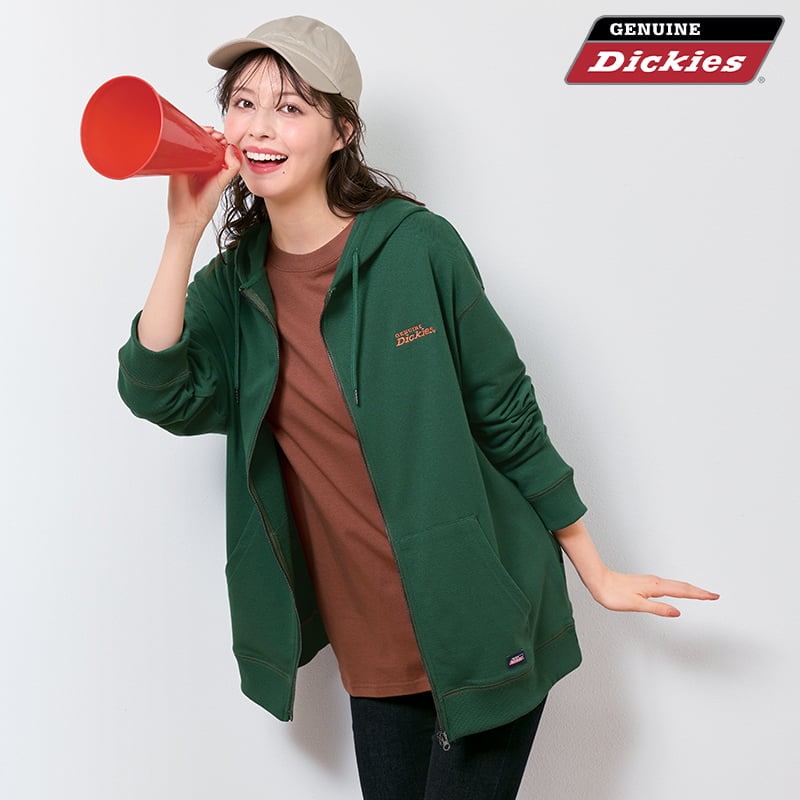 ＜GENUINE Dickies＞配色ステッチ裏毛フルZIPパーカー