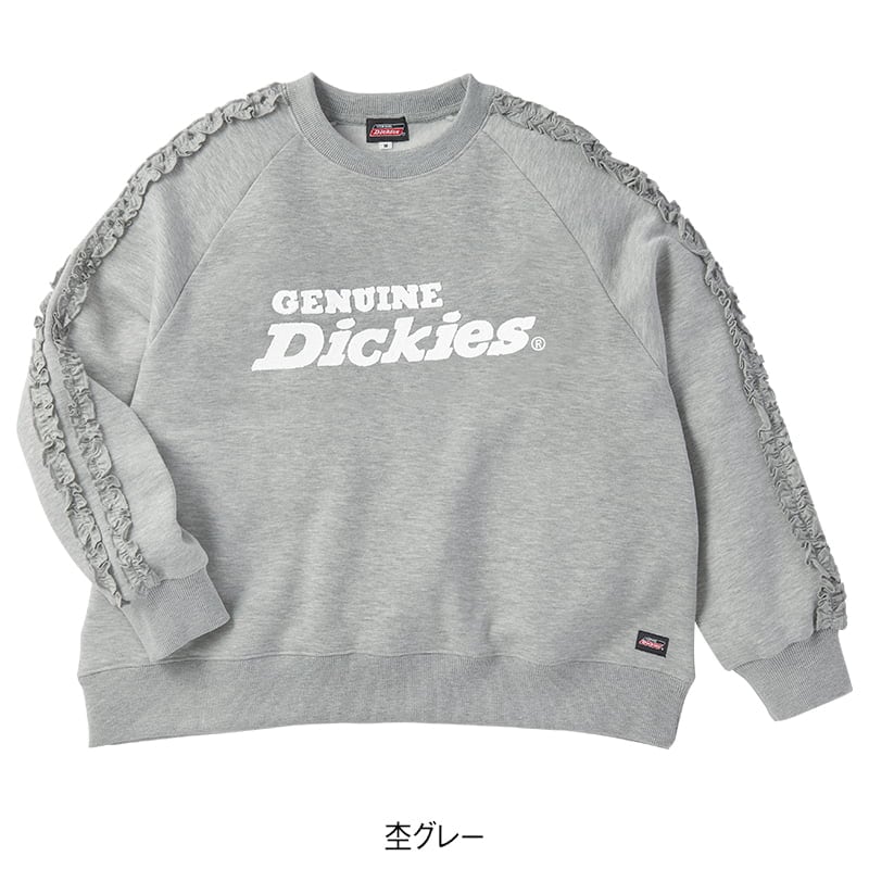 ＜GENUINE Dickies＞裏起毛袖フリルラグラントレーナー