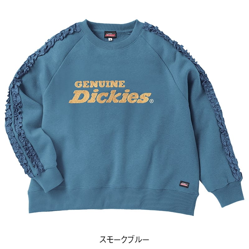 ＜GENUINE Dickies＞裏起毛袖フリルラグラントレーナー