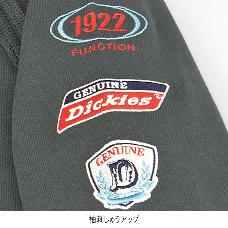 ＜GENUINE Dickies＞裏毛袖刺繍ラグラントレーナー