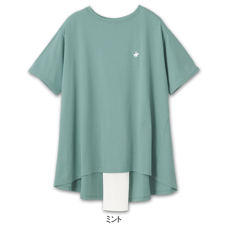 ＜BEVERLY HILLS POLO CLUB＞バックシャン別布使いチュニック