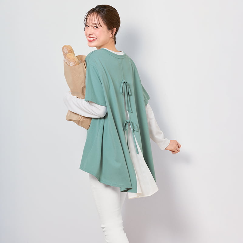 ＜BEVERLY HILLS POLO CLUB＞バックシャン別布使いチュニック