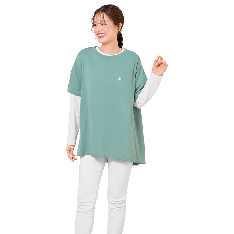 ＜BEVERLY HILLS POLO CLUB＞バックシャン別布使いチュニック