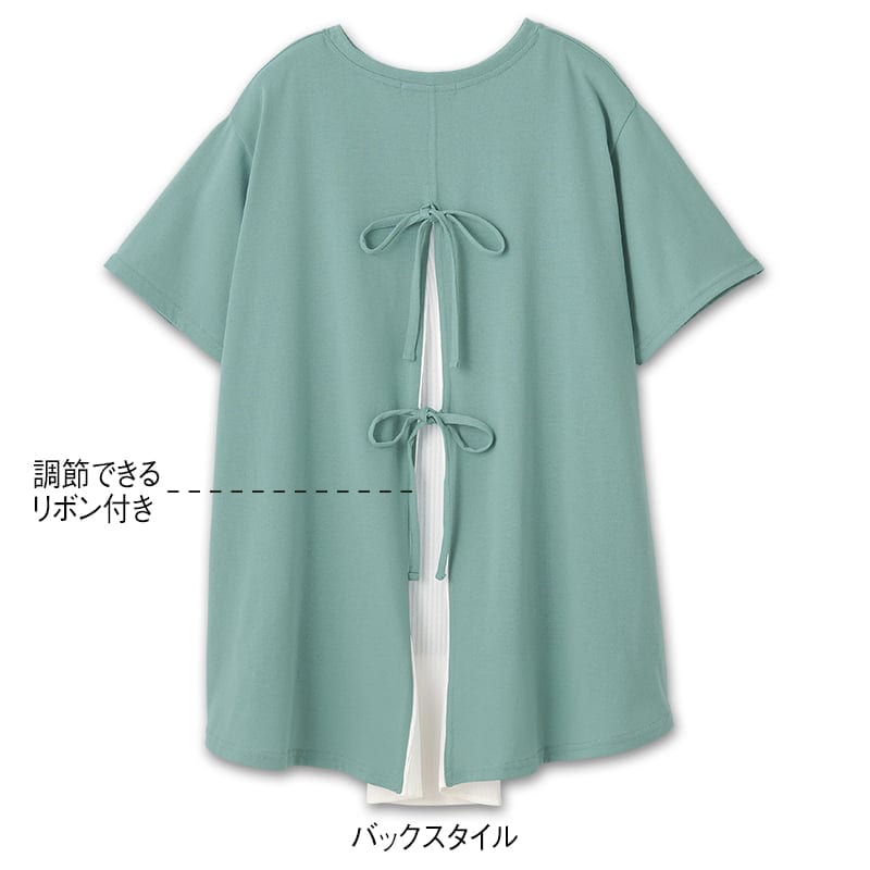 ＜BEVERLY HILLS POLO CLUB＞バックシャン別布使いチュニック