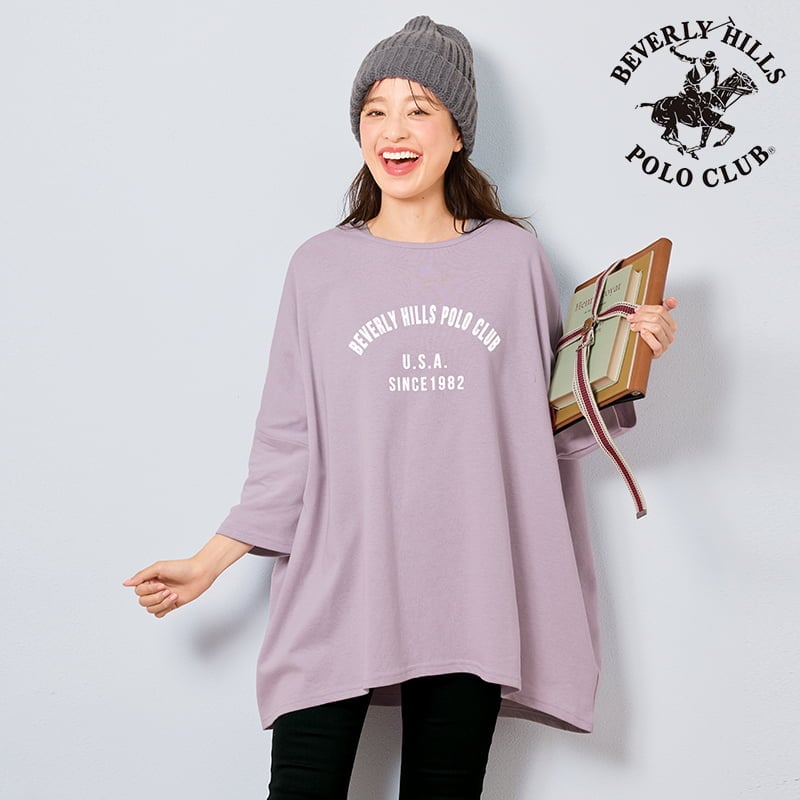＜BEVERLY HILLS POLO CLUB＞ドロップワイドBIGTシャツ