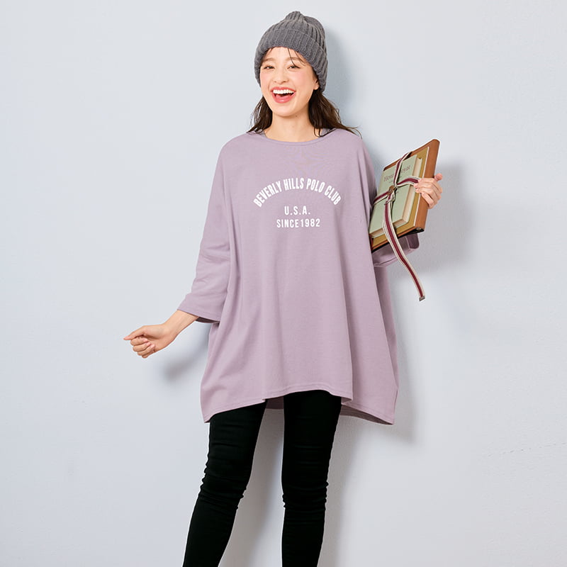 ＜BEVERLY HILLS POLO CLUB＞ドロップワイドBIGTシャツ