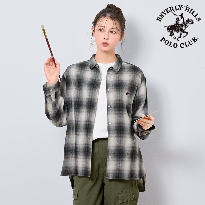 ＜BEVERLY HILLS POLO CLUB＞両面起毛チェックシャツ