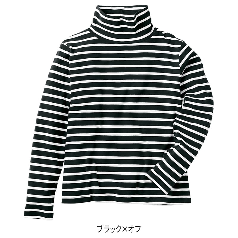 両面起毛スムース タートルネックTシャツ