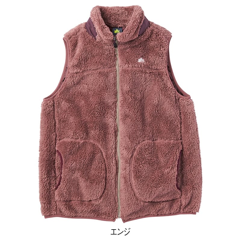 ＜LOGOS Park＞裏地付きシャギーボアベスト