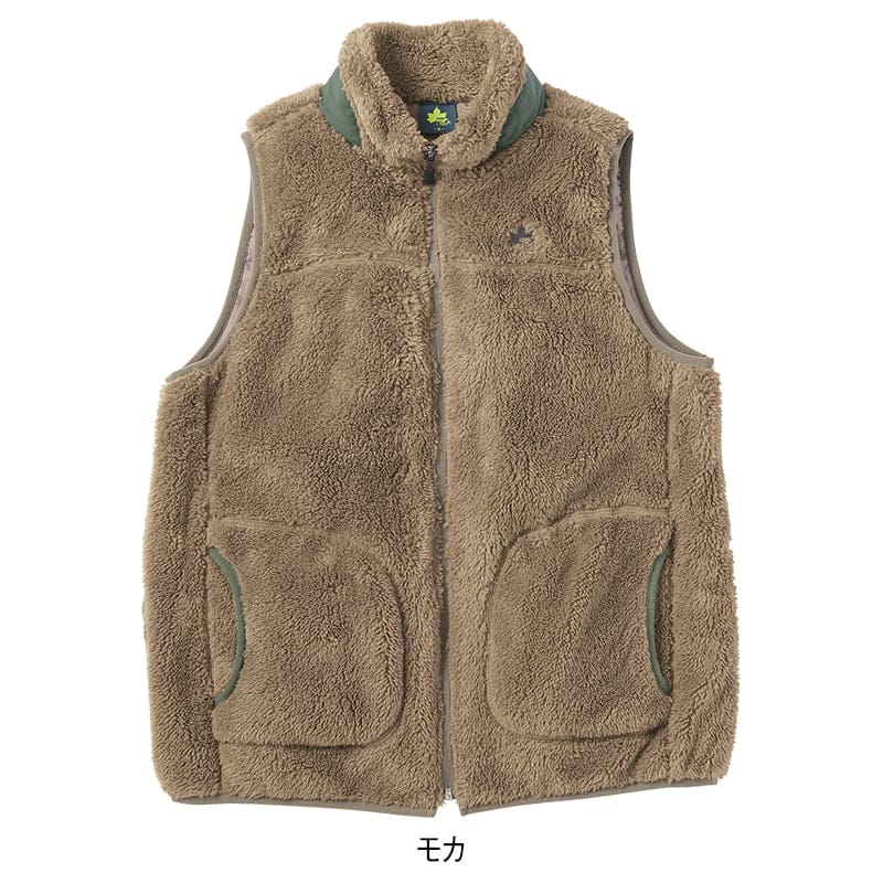 ＜LOGOS Park＞裏地付きシャギーボアベスト