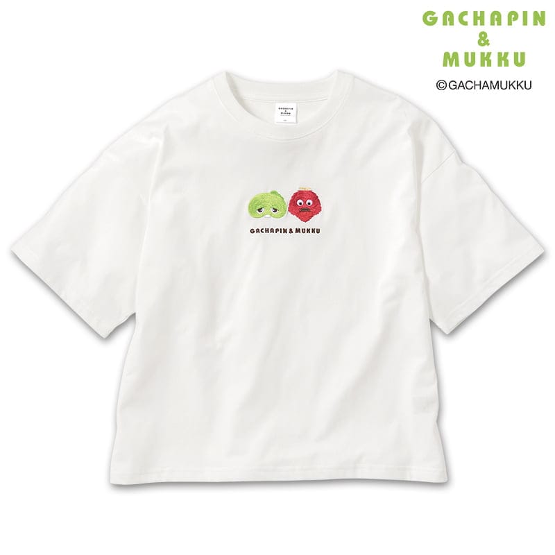 ＜ガチャピン・ムック＞天竺半袖ワイドTシャツ