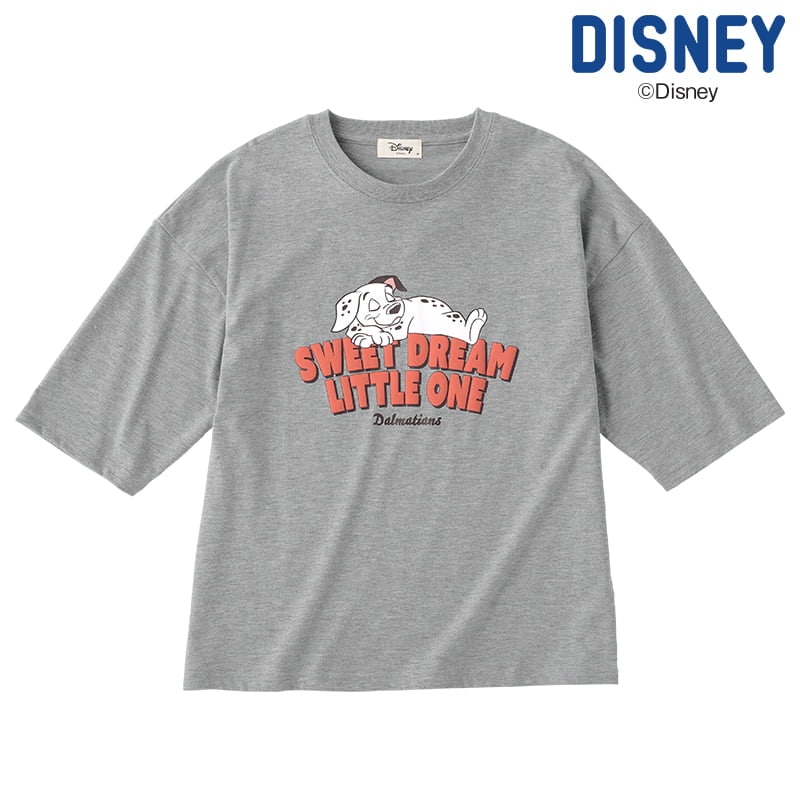 ＜ディズニー＞7分袖天竺ワイドTシャツ