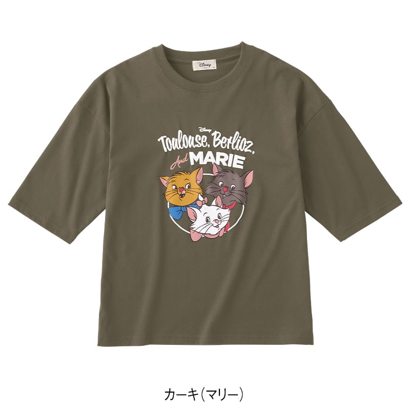 ＜ディズニー＞7分袖天竺ワイドTシャツ
