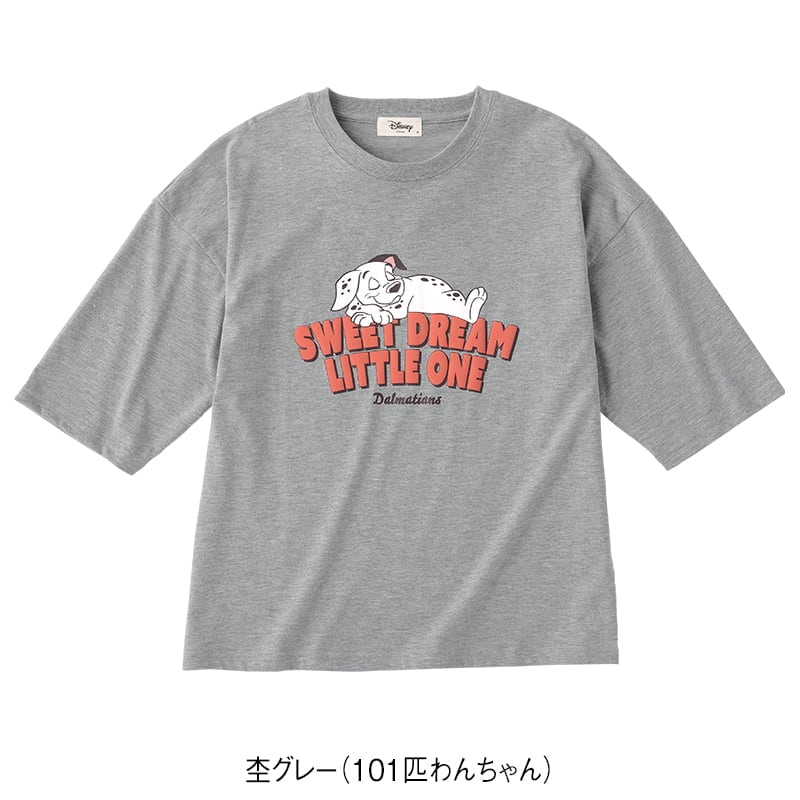 ＜ディズニー＞7分袖天竺ワイドTシャツ