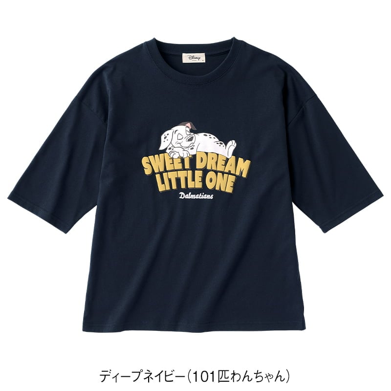 ＜ディズニー＞7分袖天竺ワイドTシャツ