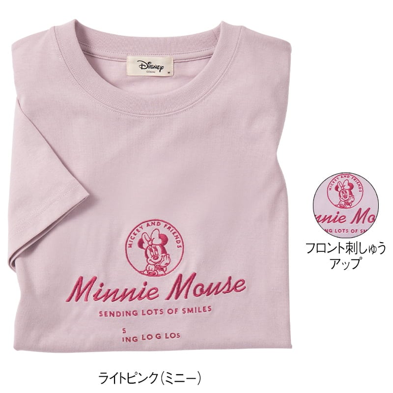 ＜ディズニー＞天竺7分袖ワイドTシャツ