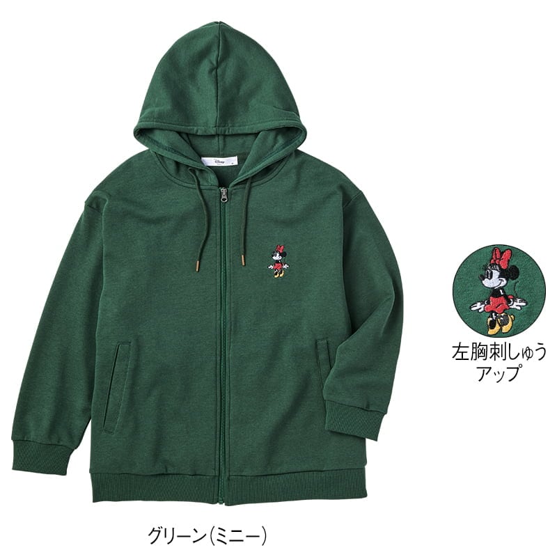 ＜ディズニー＞裏毛フルZIPパーカー