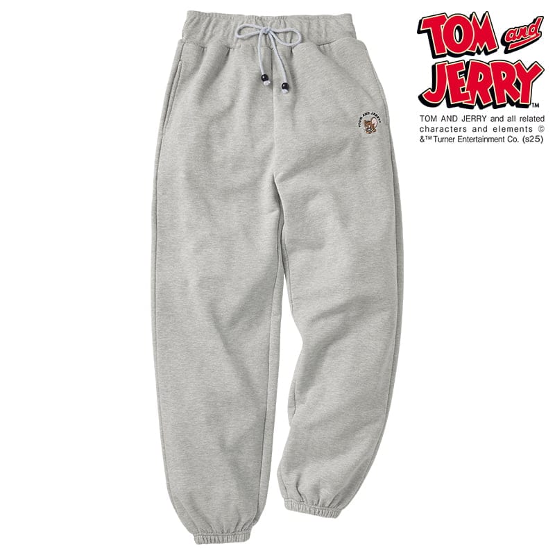 ＜TOM and JERRY＞裏起毛裾ゴムロングパンツ