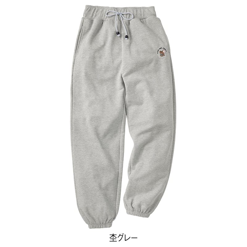 ＜TOM and JERRY＞裏起毛裾ゴムロングパンツ