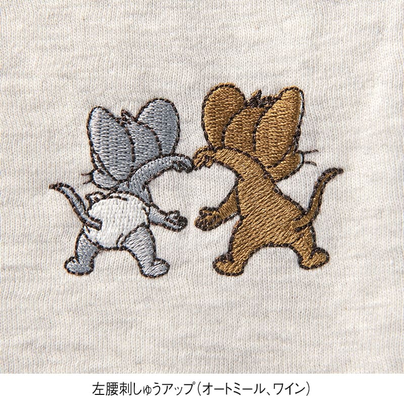 ＜TOM and JERRY＞裏起毛裾ゴムロングパンツ