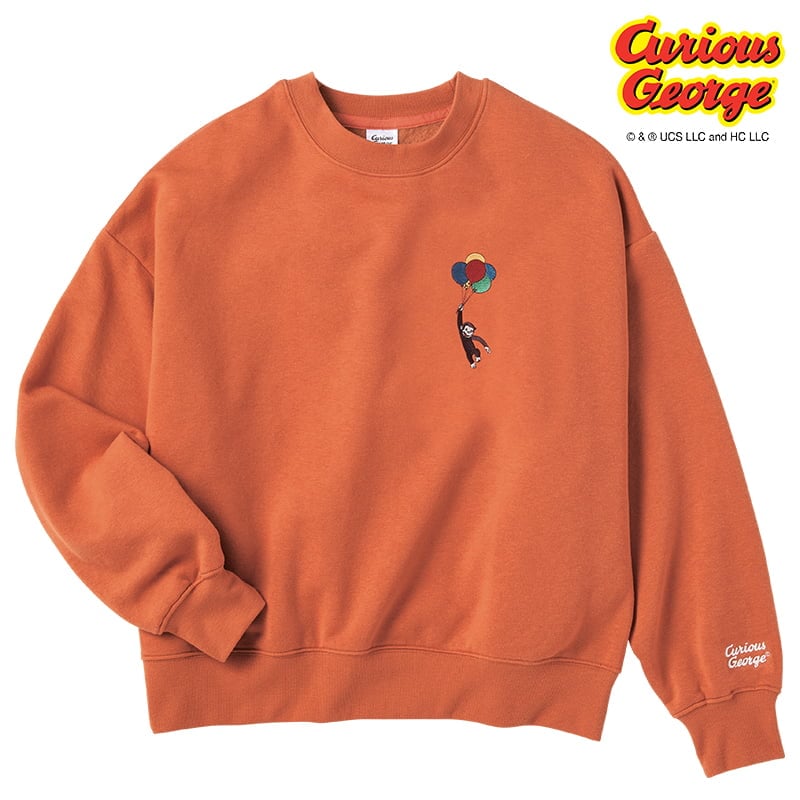 ＜おさるのジョージ＞裏起毛ワイドトレーナー
