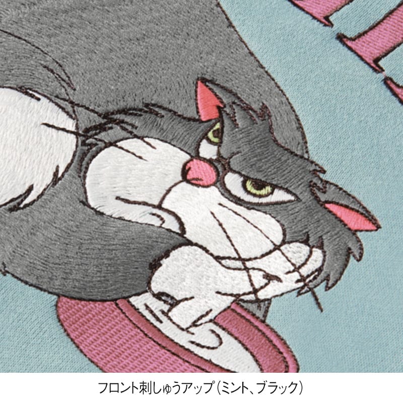 ＜ディズニー＞裏毛総刺繍ワイドトレーナー