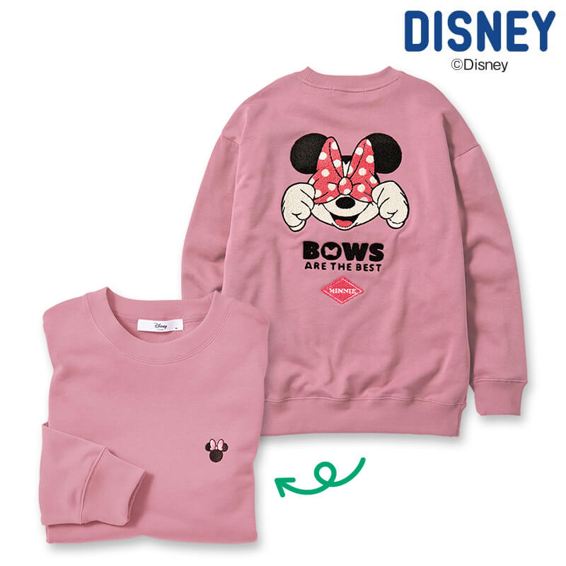 ＜ディズニー＞裏毛サガラ刺繍BIGトレーナー