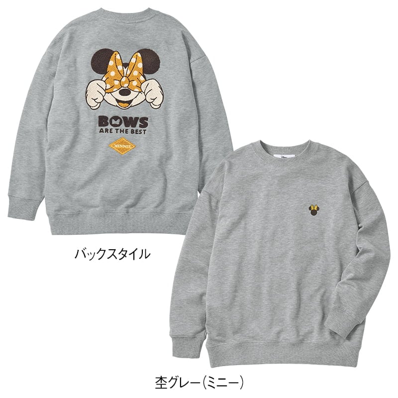 ＜ディズニー＞裏毛サガラ刺繍BIGトレーナー