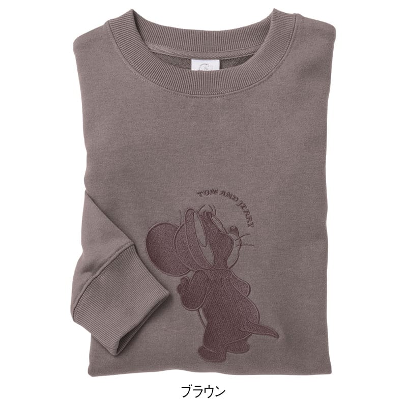＜TOM and JERRY＞裏毛ワイドトレーナー