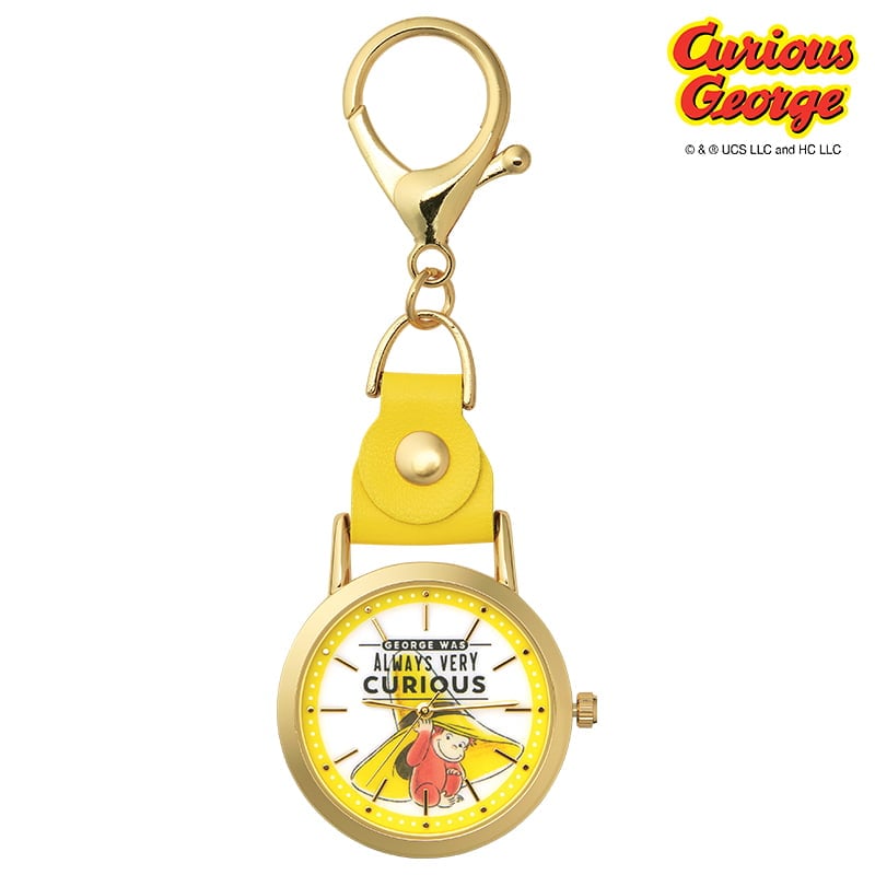 ＜おさるのジョージ＞レザーキーチェーンウォッチ