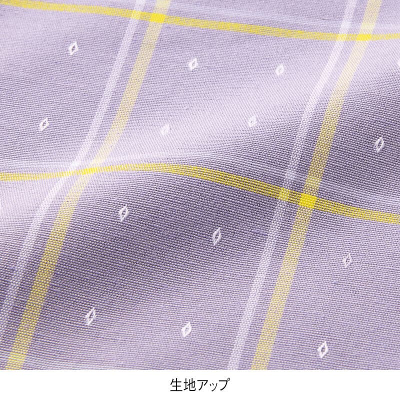 くまロケットチェック柄スモック