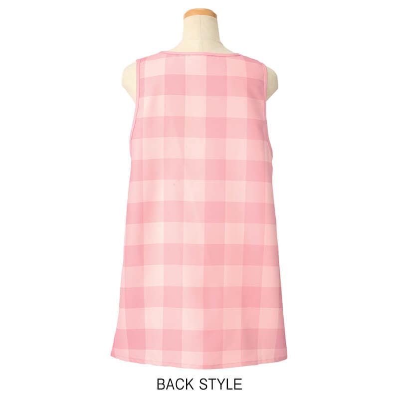 ＜ハローキティ＞ブロックチェックプリントエプロン