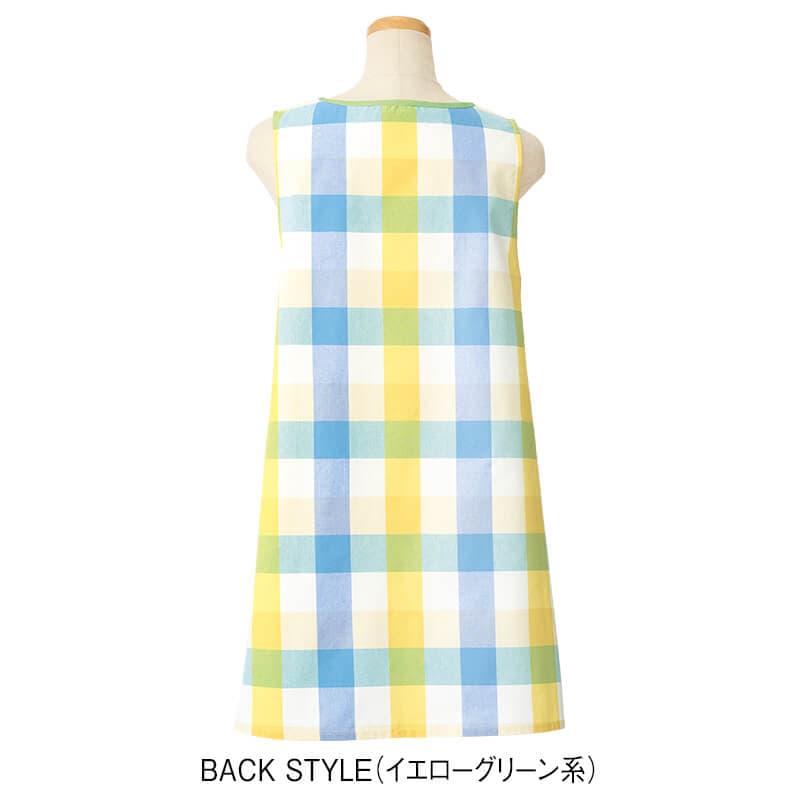 ＜つぶらな瞳のお弁当箱＞胸プリント切替えエプロン