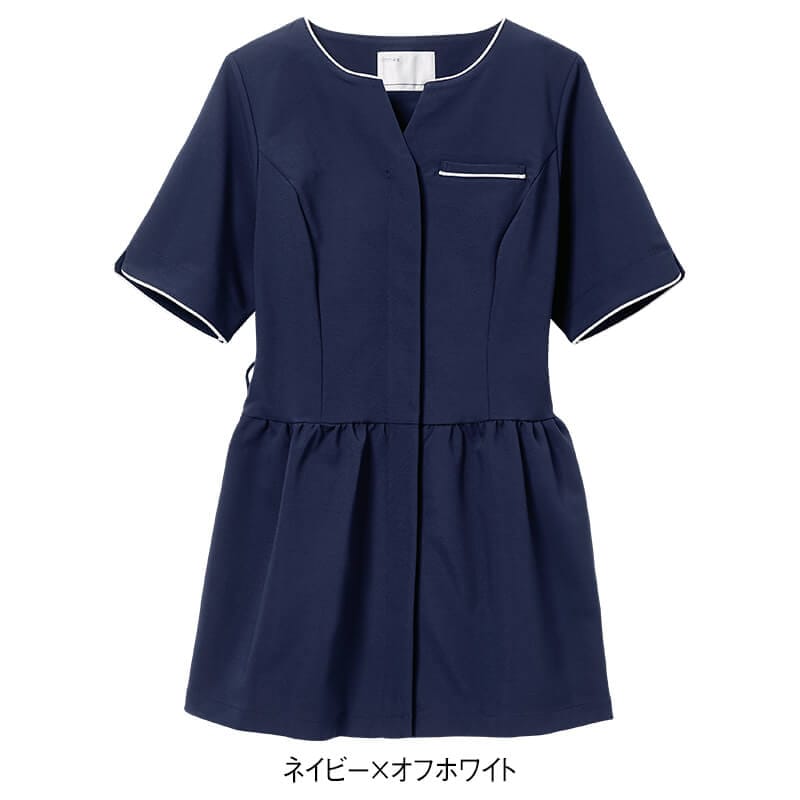 ビューティウェア なめらかストレッチインカムポケット付ペプラムチュニック