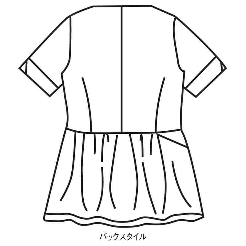 ビューティウェア なめらかストレッチインカムポケット付ペプラムチュニック