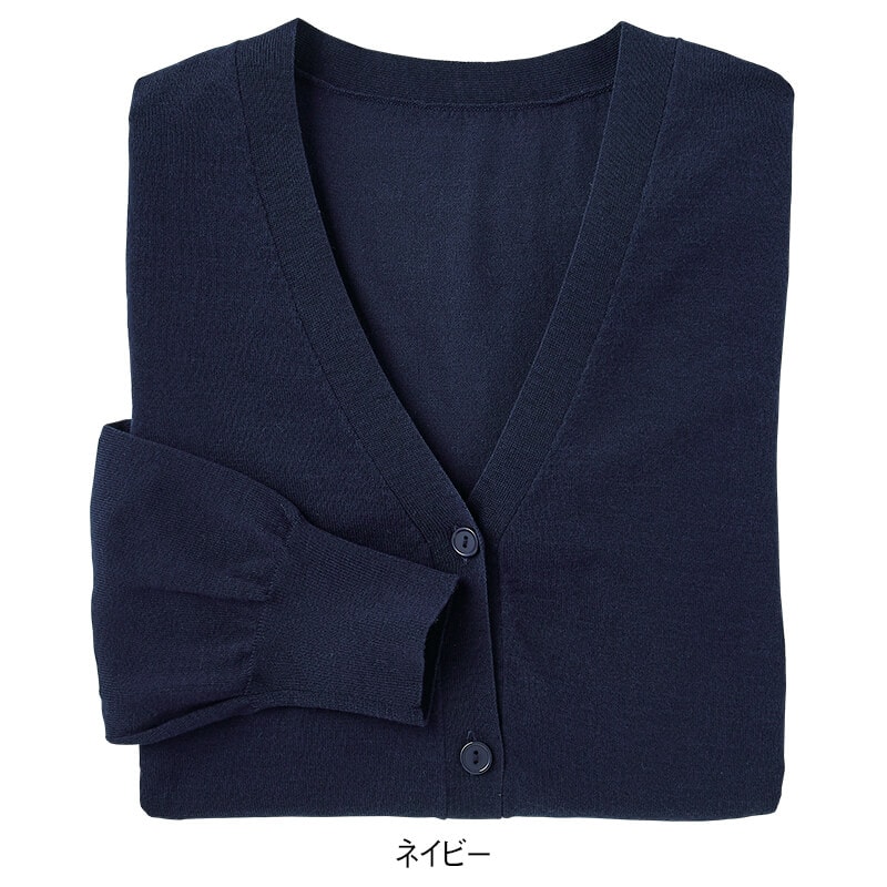 ICECLEAN Cottonひんやり涼しいUV対策綿混ニットカーディガン(ロング丈)